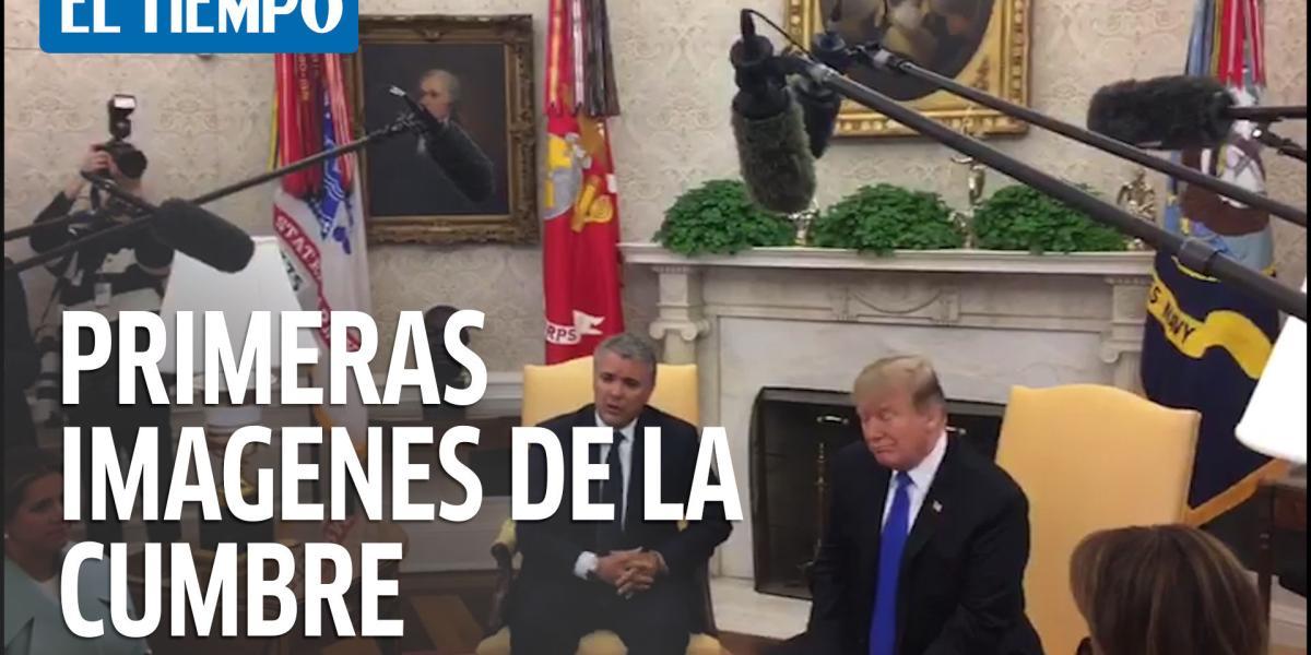 Primeras imágenes de la cumbre entre el presidente de Colombia y Estados Unidos en la Casa Blanca.