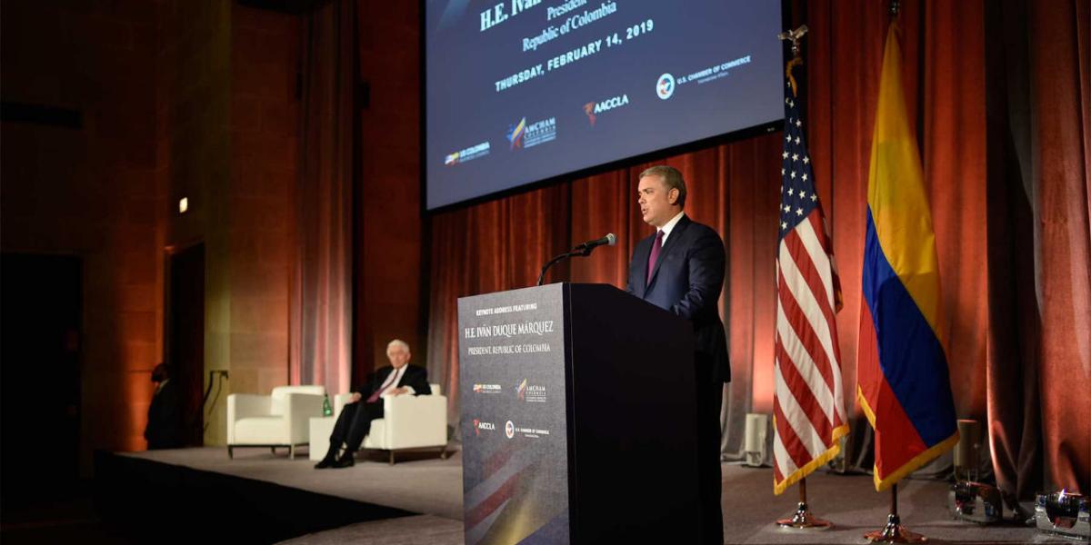 El presidente Iván Duque se reunió en Washington con empresarios estadounidenses