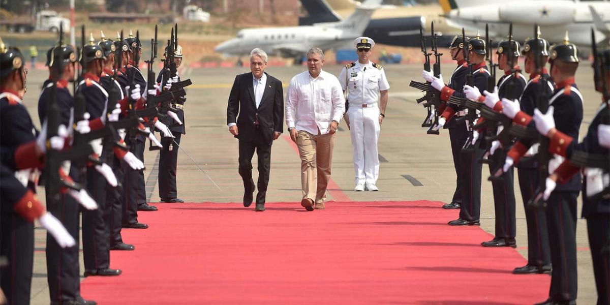 El presidente de Chile, Sebastián Piñera, arribó este viernes a Cucuta