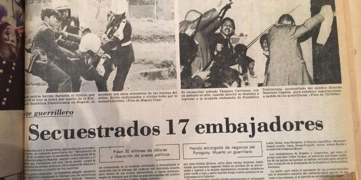 Toma del M-19 de la embajada de la República Dominicana cumple 39 años