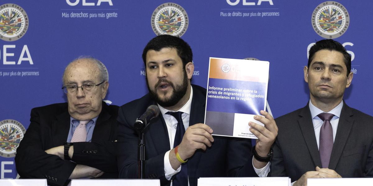 Presentación del informe sobre la migración de venezolanos, que en el 2019 podría llegar a 5,7 millones en los últimos cuatro años.
