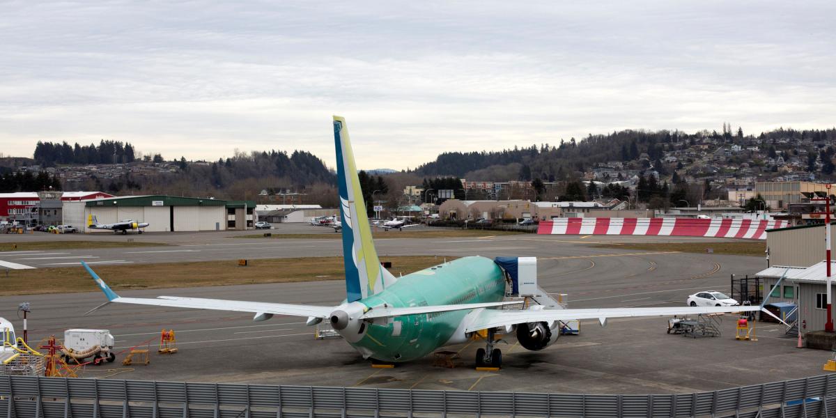 Un avión Boeing 737 MAX, en la planta de producción de la compañía en Renton, estado de Washington, Estados Unidos.