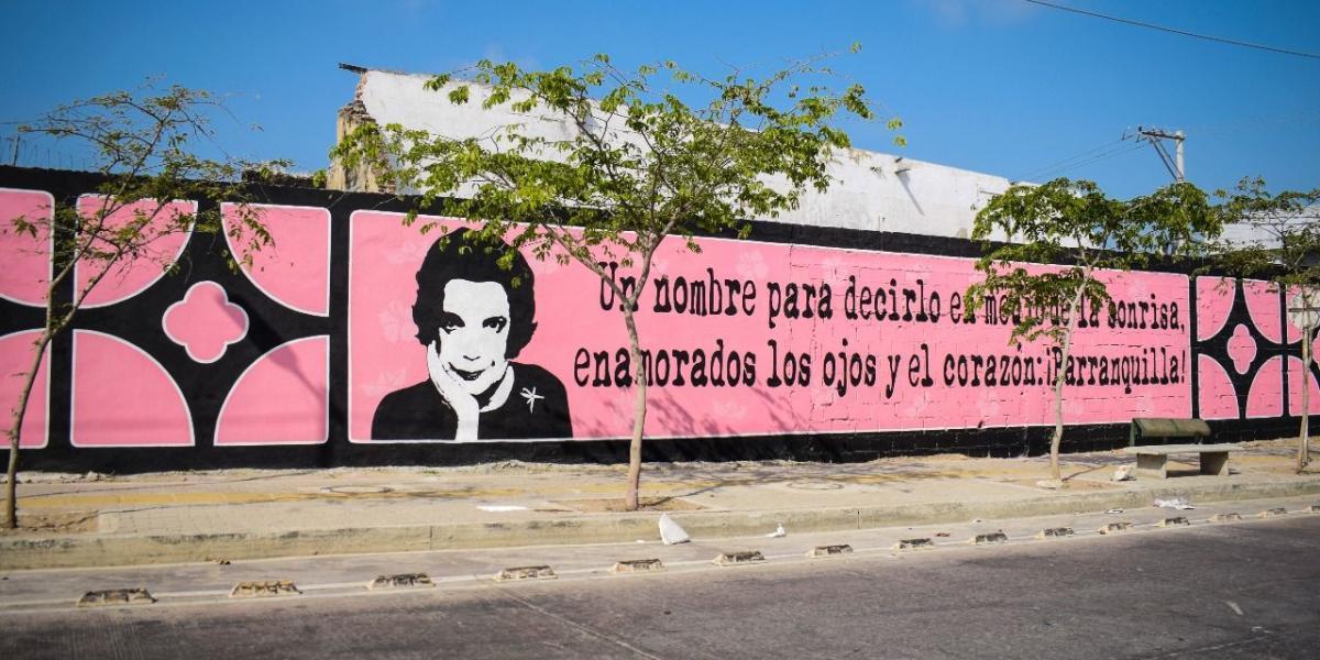 La poeta Meira del Mar es recordada y homenajeada en Barranquilla, dejó cientos de poemas y ahora está en las calles de la ciudad con este mural.