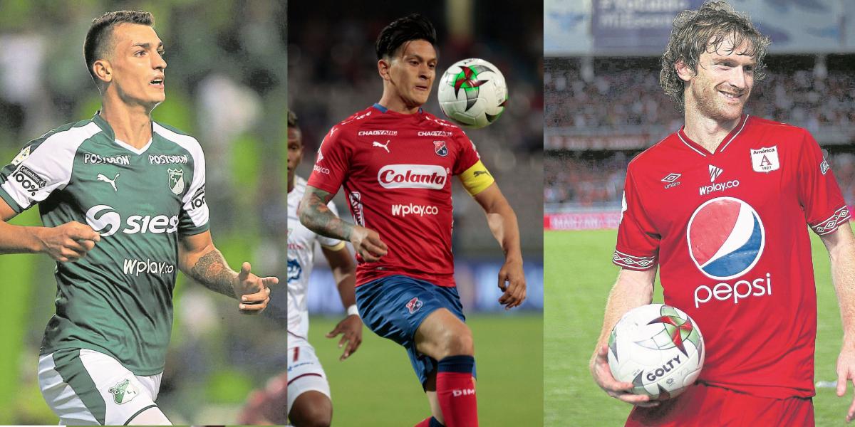 Juan Ignacio Dinenno (izq.), Germán Ezequiel Cano (cen). y Fernando Aristeguieta (der.), los máximos goleadores de la Liga.