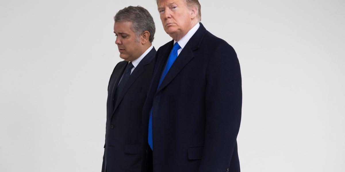 Donald Trump, presidente de Estados Unidos e Iván Duque, mandatario de Colombia, en Washington.