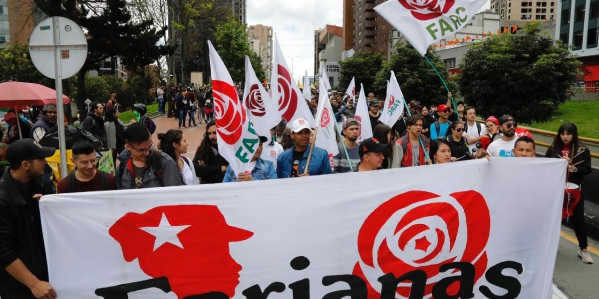 A las manifestaciones se unieron militantes del partido político de la Farc.