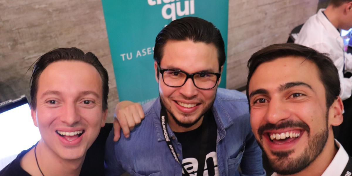 Jorge, Andrés y Juan Camilo crearon la plataforma Tranqui Finanzas.
