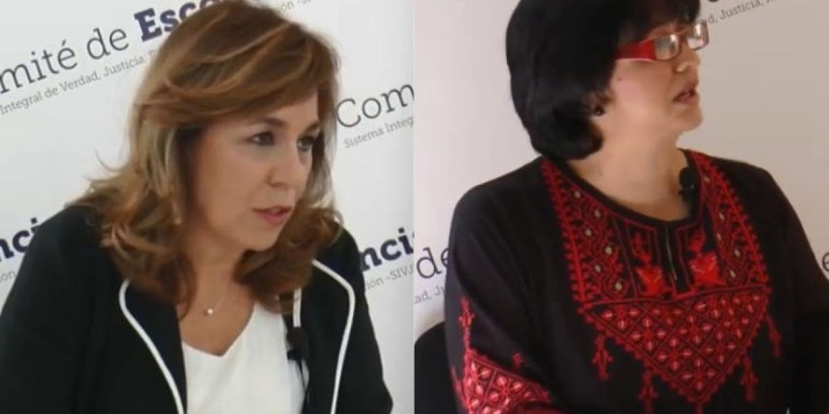 Las magistradas de la JEP Claudia López Díaz y Gloria Rodríguez.