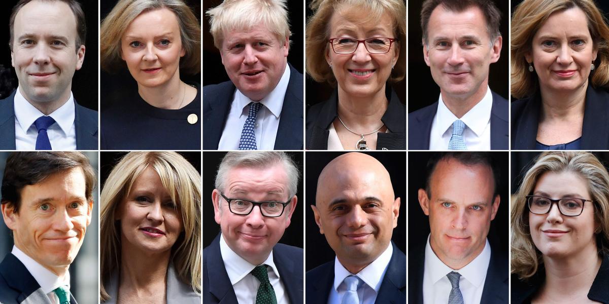 Estos son algunos de los pretendientes, declarados o potenciales, a la sucesión de la primera ministra británica Theresa May.