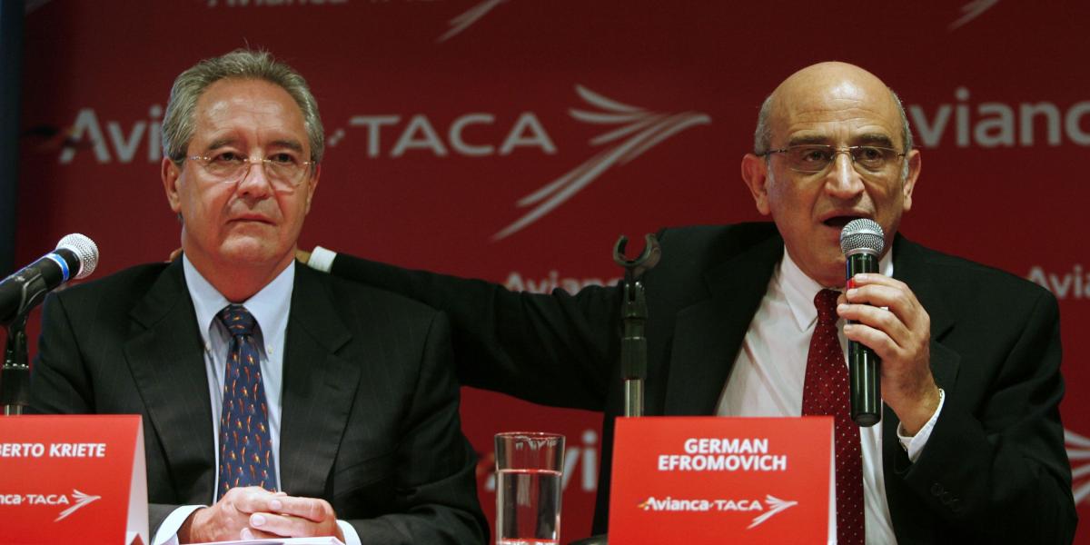 En 2009, Roberto Kriete y Germán Efromovich sellaron la alianza Avianca-Taca. Luego, se demandaron en EE. UU.