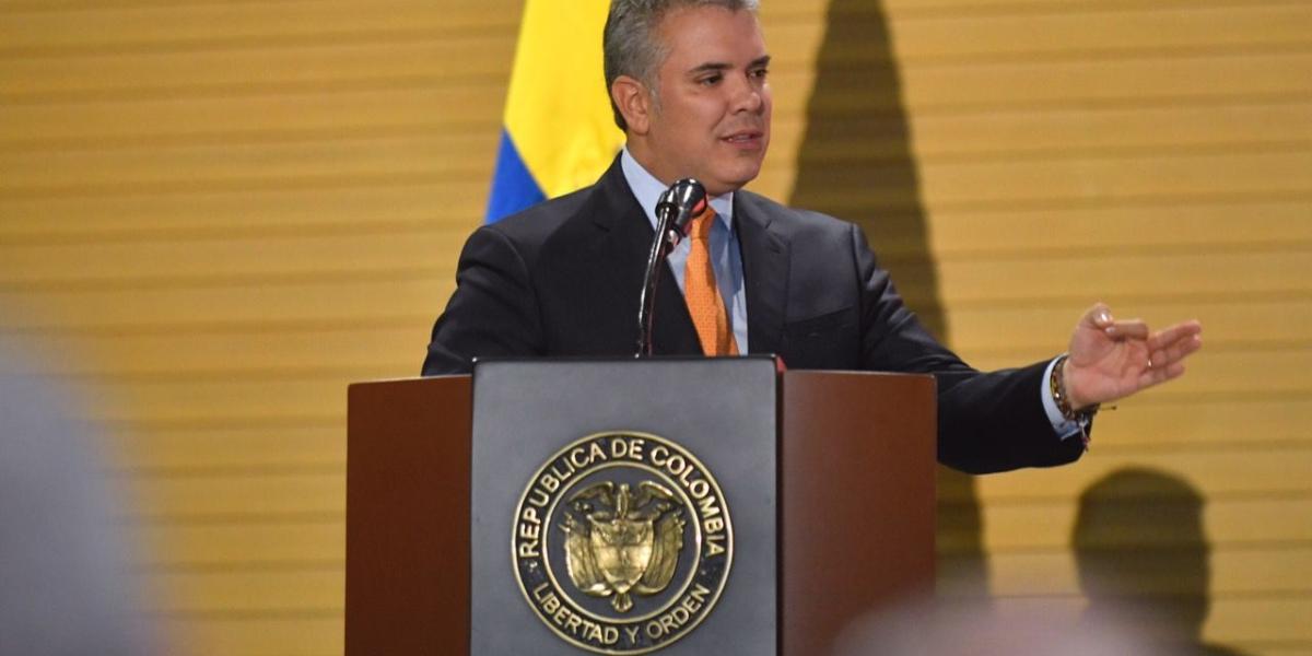 En un encuentro con empresarios en la Cámara de Comercio de Bogotá el presidente Iván Duque aseguró que no fue un error presentar las objeciones a la JEP.