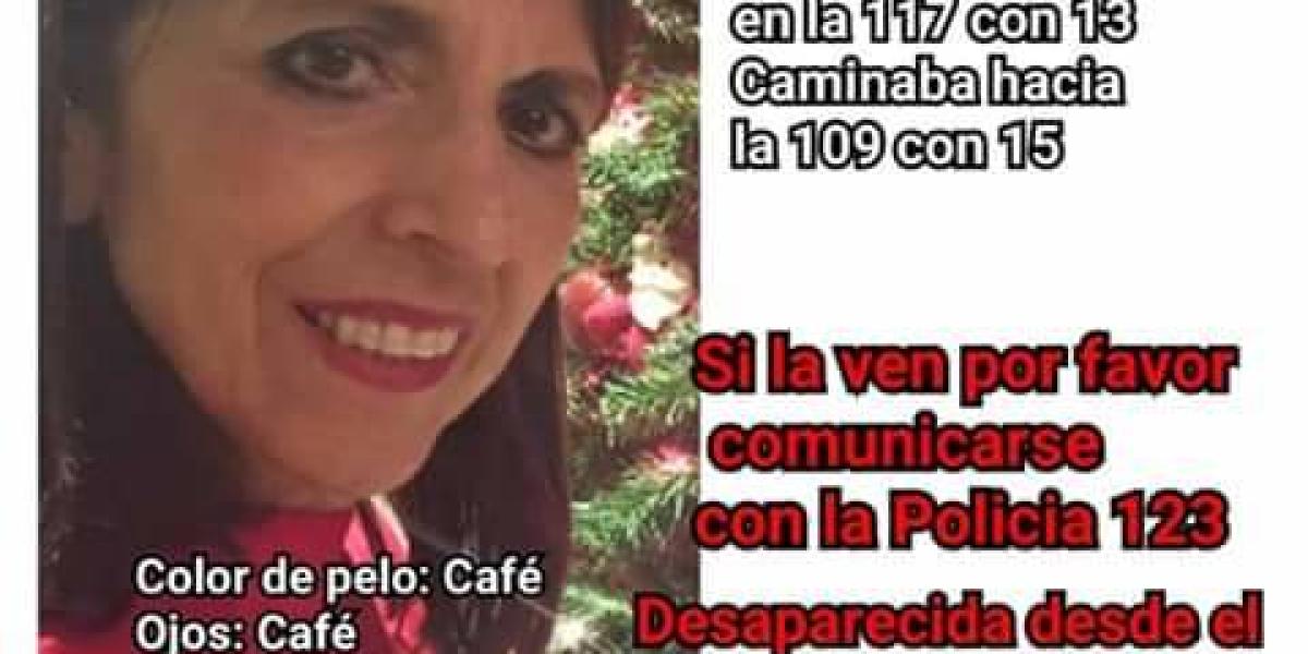 Deyanira Rodríguez, desaparecida en Bogotá