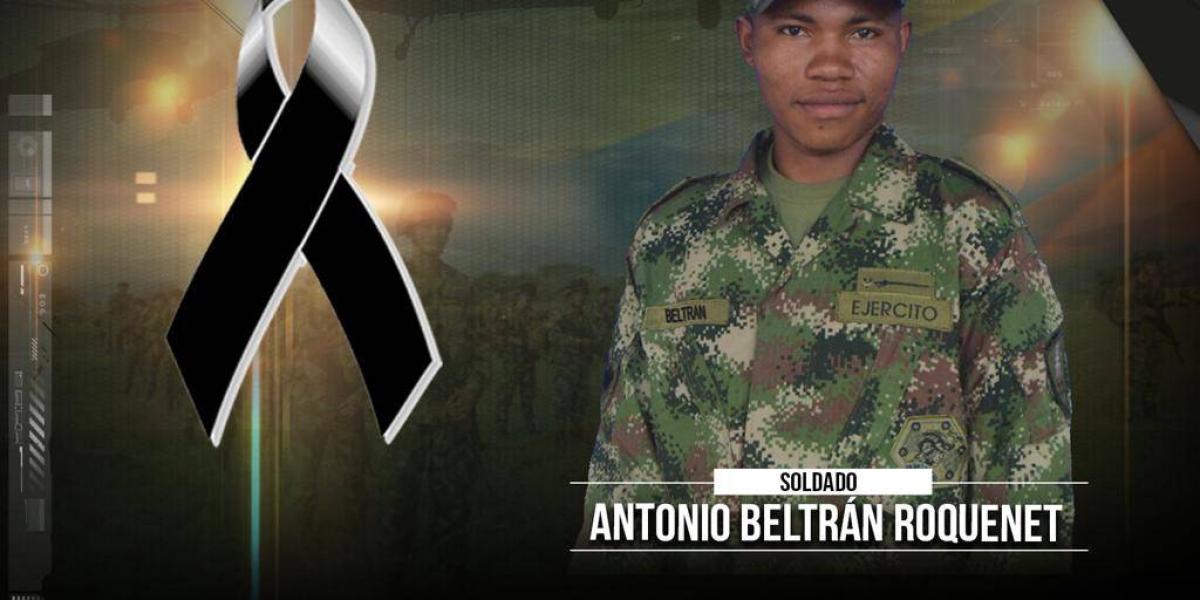 El soldado Antonio Beltrán, herido en la acción violenta en Tame (Arauca), falleció en el hospital de Yopal.