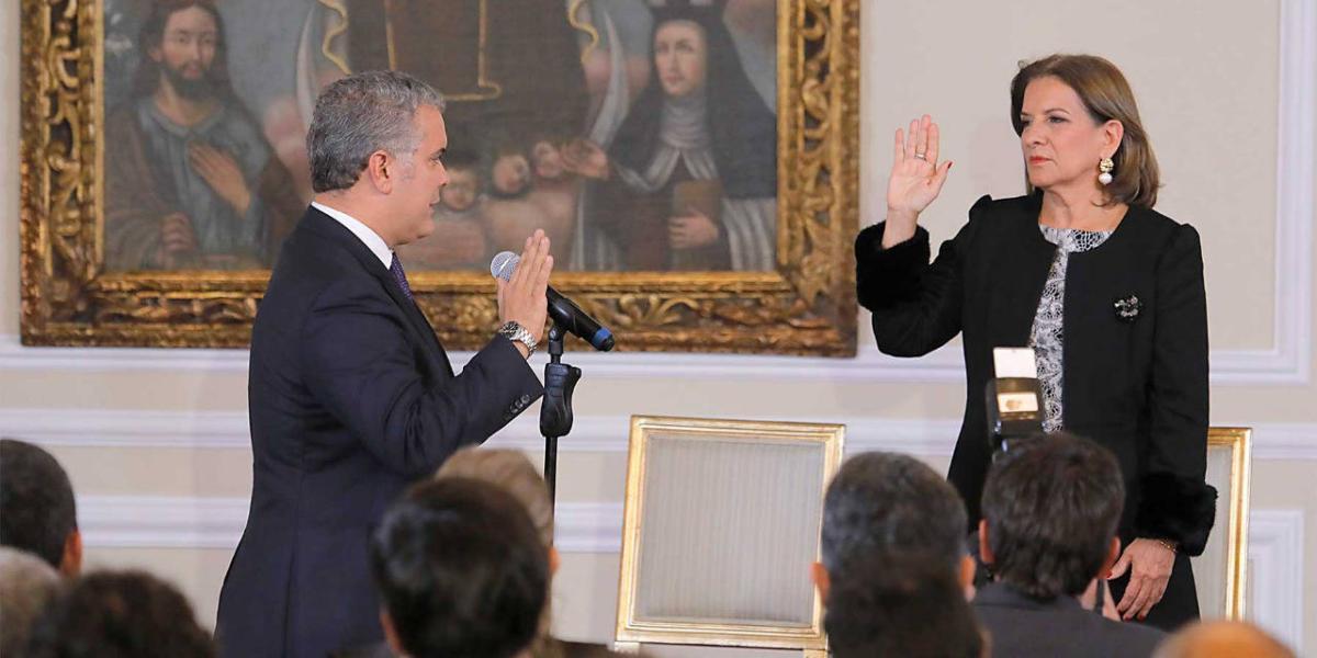 El presidente Iván Duque posesionó a Margarita Cabello Blanco como nueva ministra de Justicia