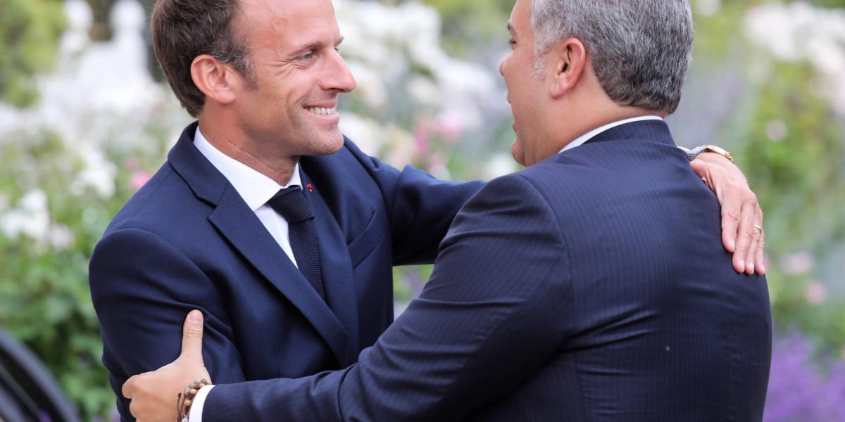 El presidente de Colombia, Iván Duque sostuvo un encuentro con el Presidente de Francia, Emmanuel Macron, este miércoles en París