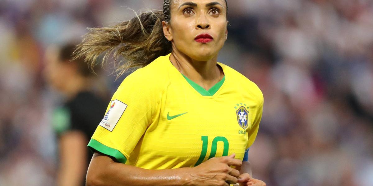 Marta, la gran estrella del seleccionado femenino de fútbol de Brasil. Con la eliminación ante Francia, quizá jugó su última Copa Mundo.