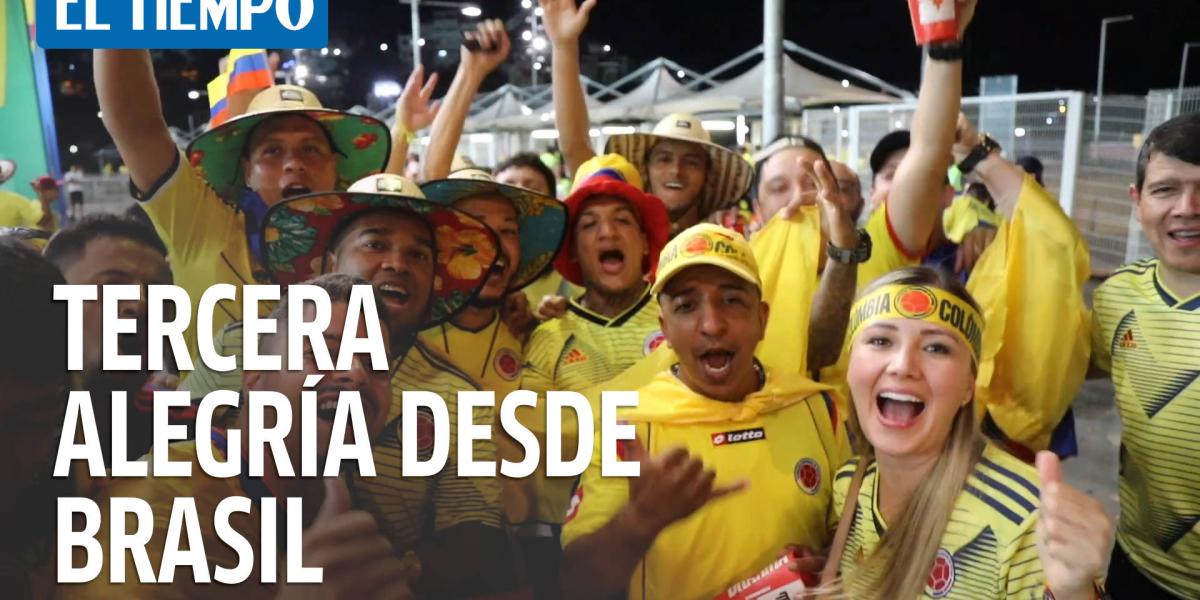 Seguidores de la Selección Colombia celebraron el tercer triunfo del equipo en la Copa América.