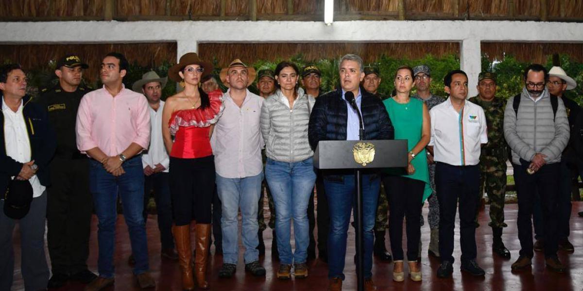 El presidente Iván Duque estuvo en Villavicencio este domingo.