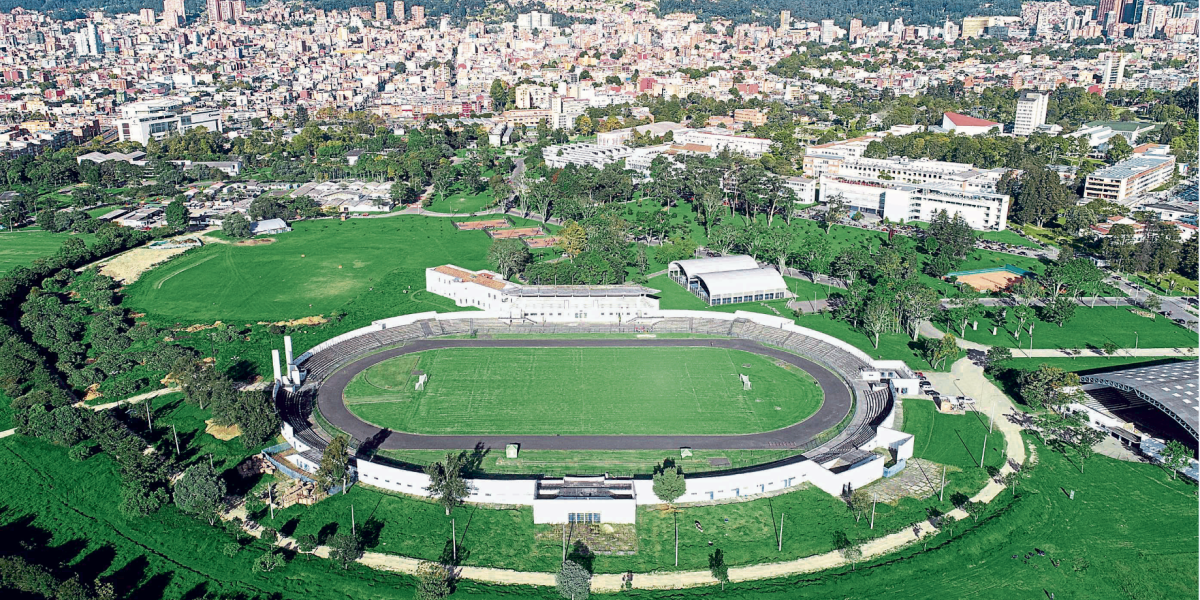 Así se ve hoy el estadio Alfonso López Pumarejo de la Universidad Nacional, sede Bogotá. Fue inaugurado en 1938.