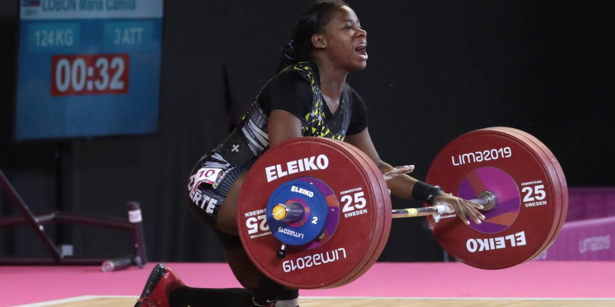 Maria Camila Lobón Viáfara, oro en pesas, 49 kilos, en Juegos Panamericanos