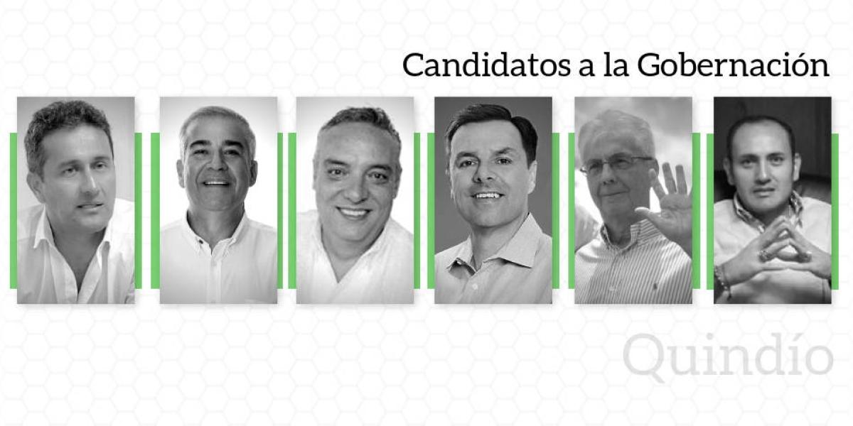 Carlos Alberto Gómez Chacón, Álvaro Arias Velázquez, Roberto Jairo Jaramillo Cárdenas, Javier Ramírez Mejía, Álvaro Muriel Salazar Y José Luis Jaramillo Ramírez, candidatos a la Gobernación.