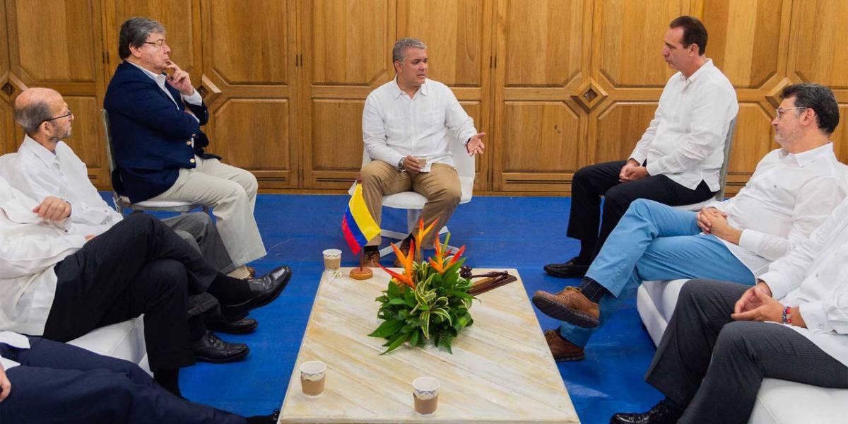 El presidente Iván Duque se reunió este lunes en Barranquilla con los jueces de la Corte Interamericana de Derechos Humanos, que sesiona en Colombia,