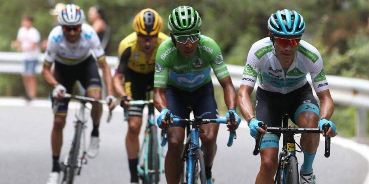 Nairo Quintana y 'Supermán' López, dos ciclistas colombianos de gran presente en La Vuelta.