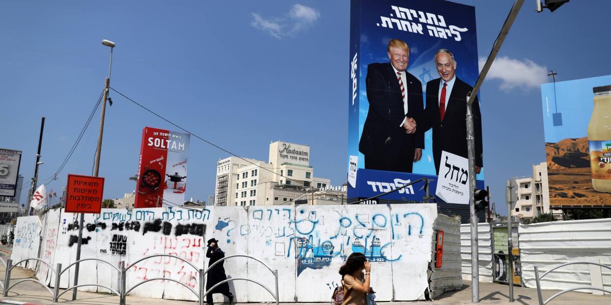 En campaña, el primer ministro de Israel, Benjamin Netanyahu se promociona como amigo de Putin y de Trump.