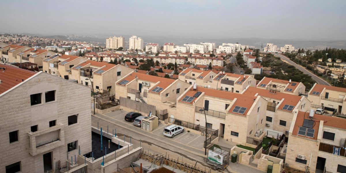 Fotografía de la colonia israelí de Ariel, ubicada en Cisjordania, territorio palestino ocupado.