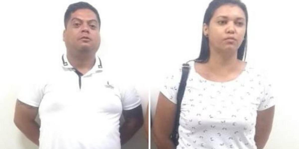 Luis Rafael Tirado Infante y Helen Dayana Graterol Luna, capturados en el aeropuerto Ernesto Cortissoz.
