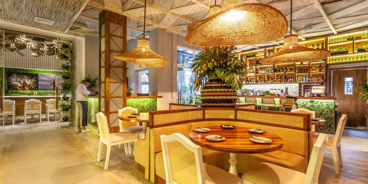 La artesanía local inspiró el diseño general del restaurante abierto en agosto pasado en Barranquilla.