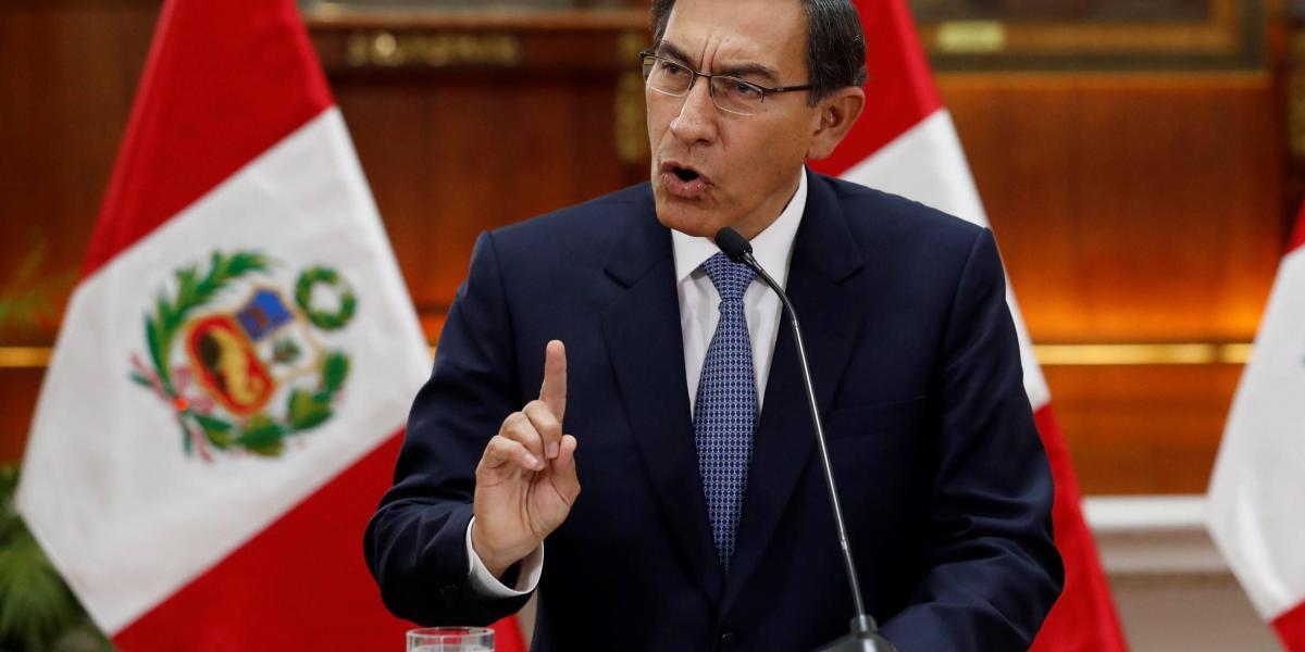 Martín Vizcarra, presidente del Perú, quien solicitará al Congreso una moción de confianza, pero también podría disolver el legislativo.