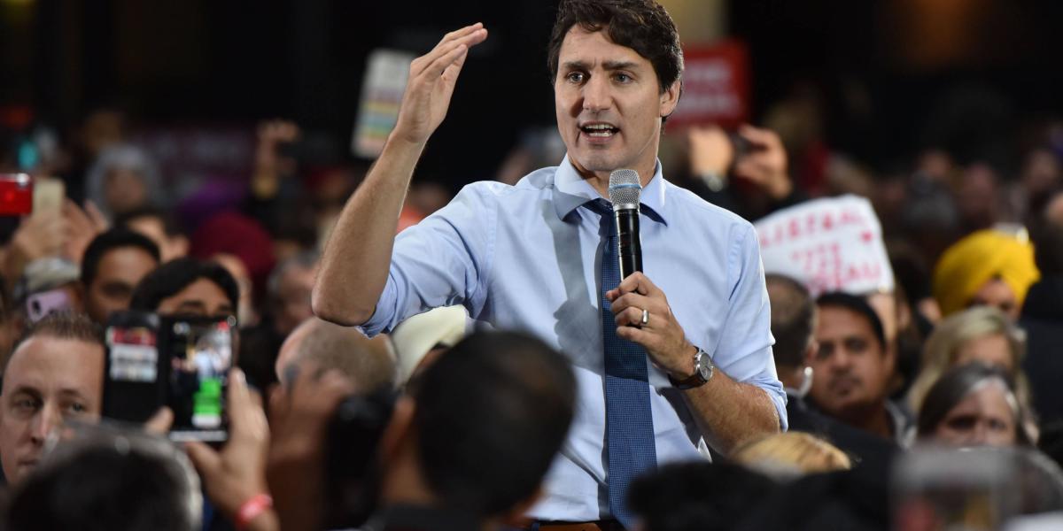 El Partido Liberal del ‘premier’ de Canadá, Justin Trudeau, llega a las urnas con un 32 por ciento de intención de voto.