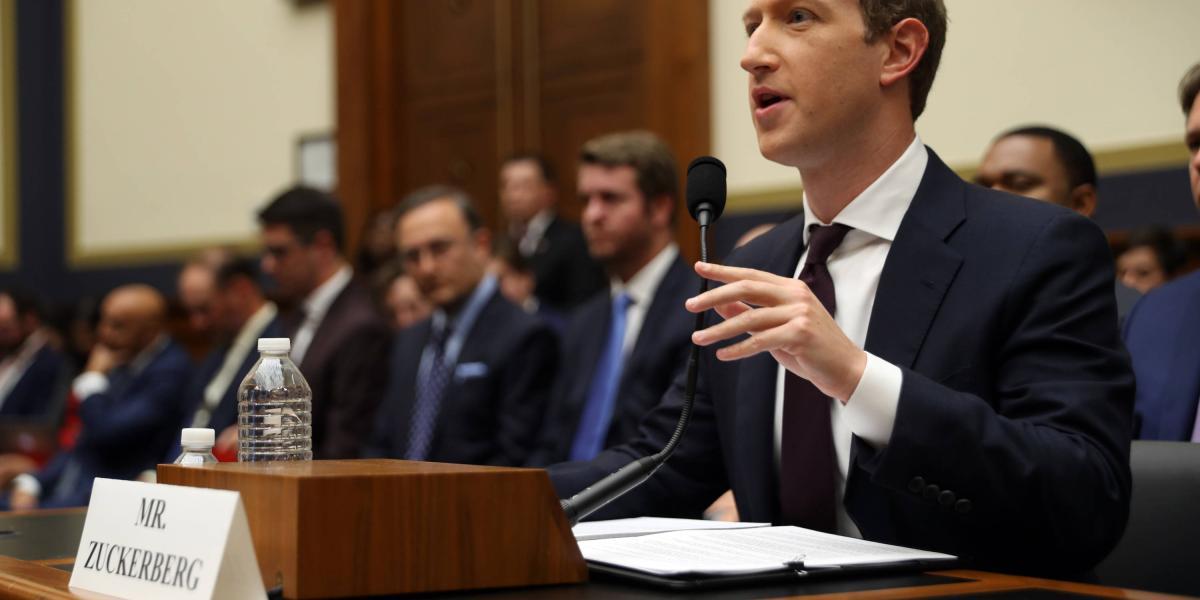Facebook CEO Mark Zuckerberg testifies before the House Financial Services Committee in the Rayburn House Office Building on Capitol Hill October 23, 2019 in Washington, DC.