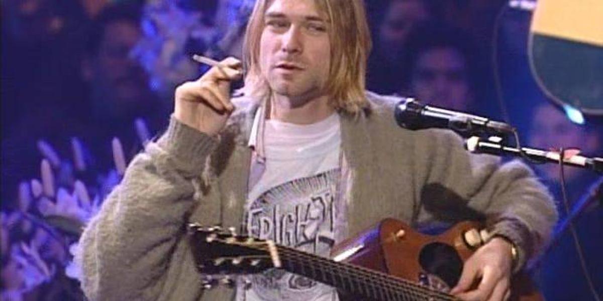 Kurt Cobain, en el MTV Unplegged de 1993