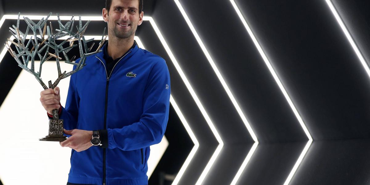 Novak Djokovic, con su título del Masters 1.000 de París.