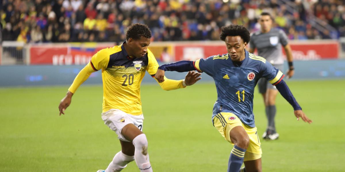 Colombia vs. Ecuador en amistoso.