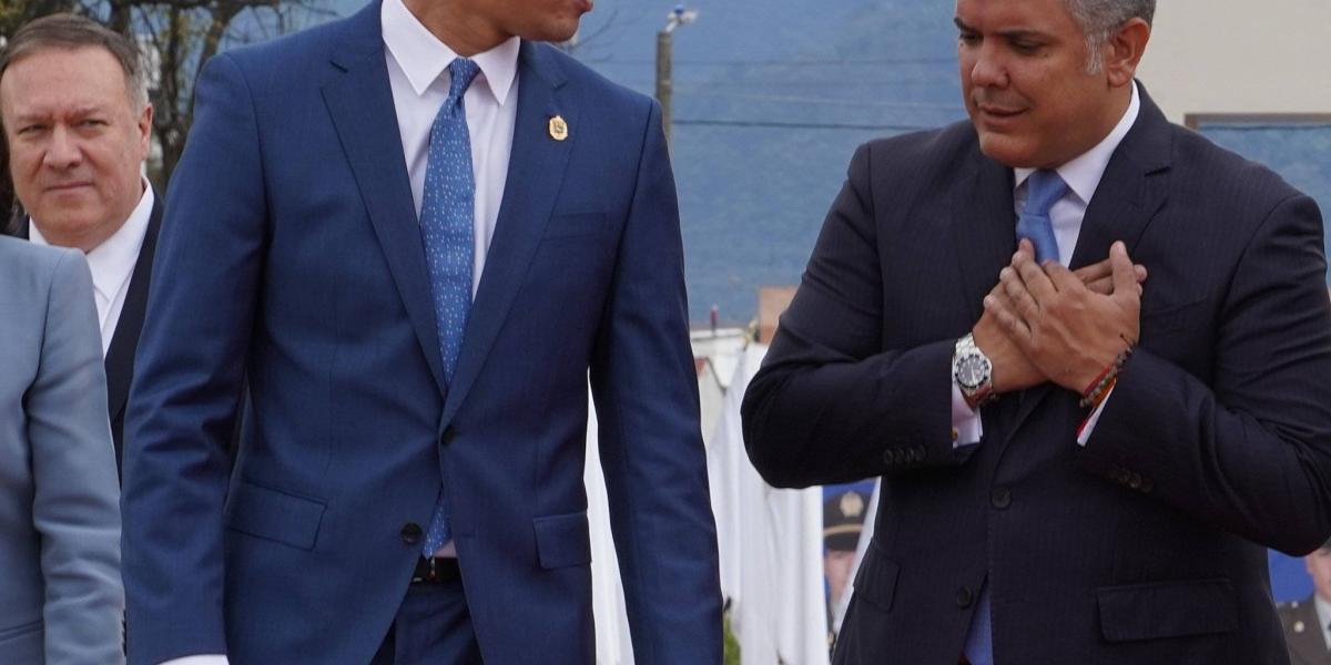 Juan Guaidó y el presidente Iván Duque.