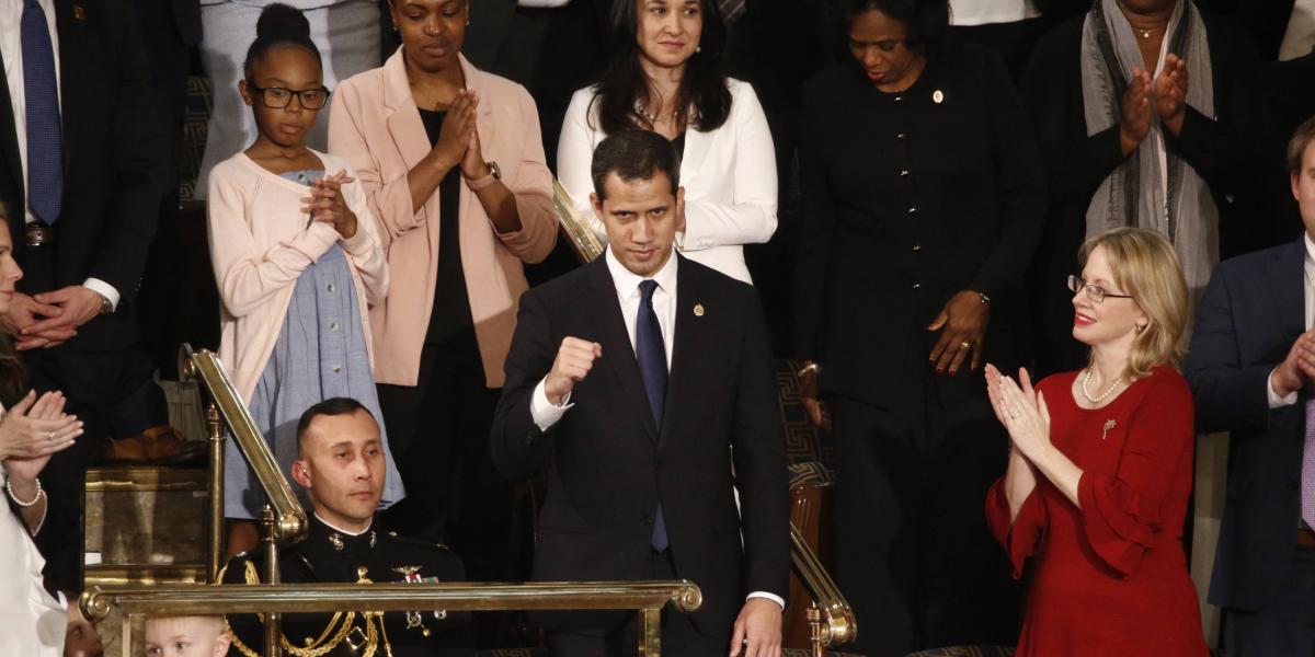 Guaidó estuvo en un palco de la Cámara Baja de EE. UU. reservado para los invitados de Trump.