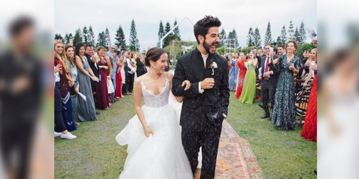 Esta fue la fotografía del casamiento que Evaluna Montaner publicó en su cuenta de Instagram.
