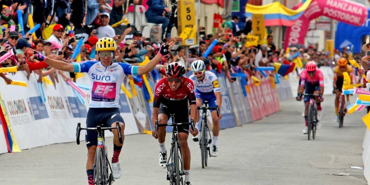 Sergio Higuita ganó en Santa Rosa de Viterbo y es líder del Tour Colombia.