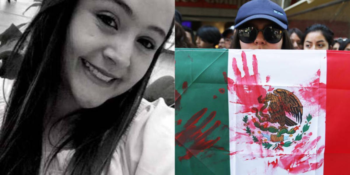 El cuerpo de Ximena Quijano (izq.) fue hallado en Puebla, México. Se presentó una marcha (der.) en contra de todo tipo de violencia en el país latinoamericano.