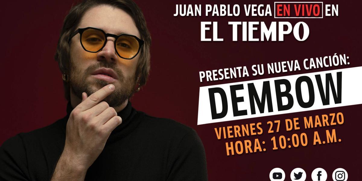 En directo desde su casa, el cantautor colombiano presenta para la audiencia de EL TIEMPO su nueva producción musical 'Dembow'.