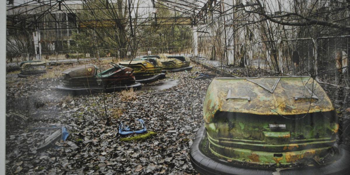 Parque de atracciones de Prípiat, la ciudad fantasma de 
Chernóbil.