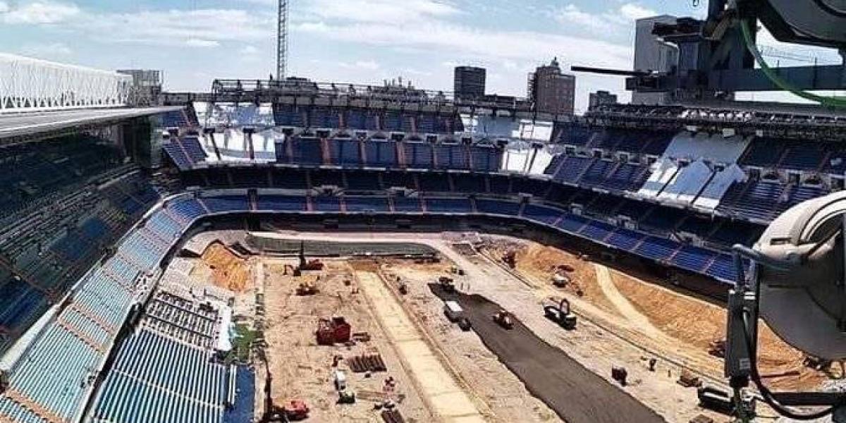 Obras en el Santiago Bernabéu.