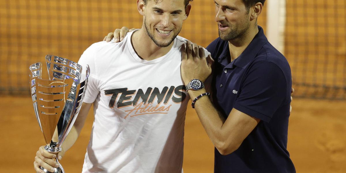 Novak Djokovic y Dominic Thiem.