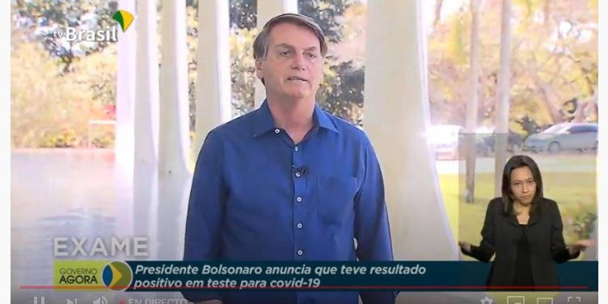 Bolsonaro al finalizar la rueda de prensa.
