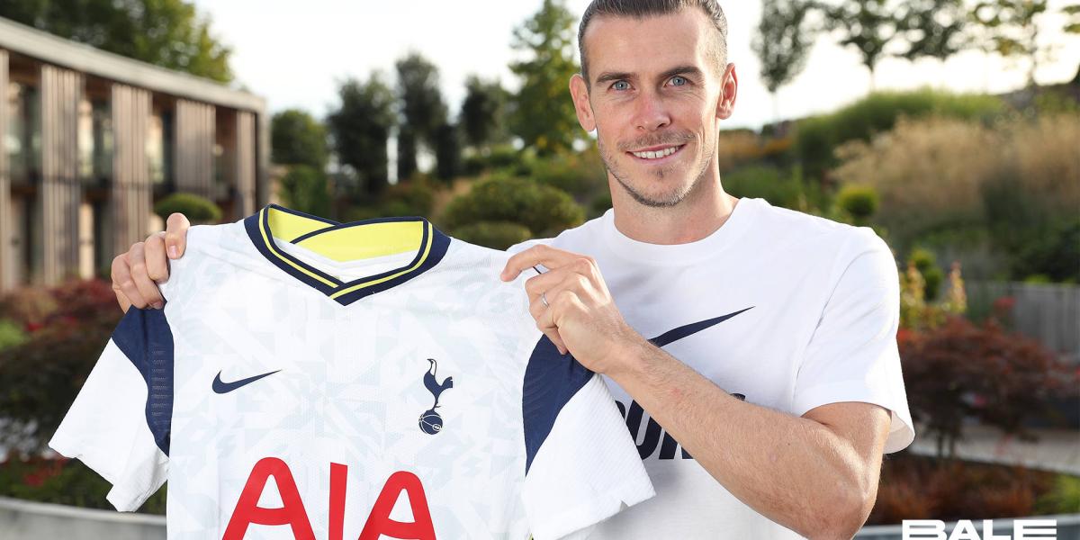 Gareth Bale con la camiseta del Tottenham.