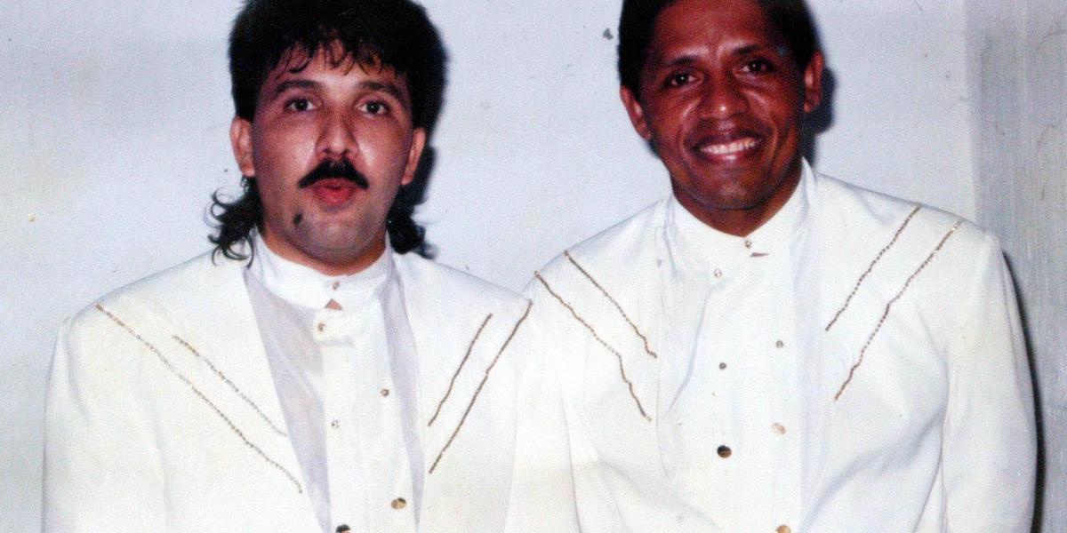 El cantante Rafael Orozco e Israel Romero, integrantes del Binomio de Oro.