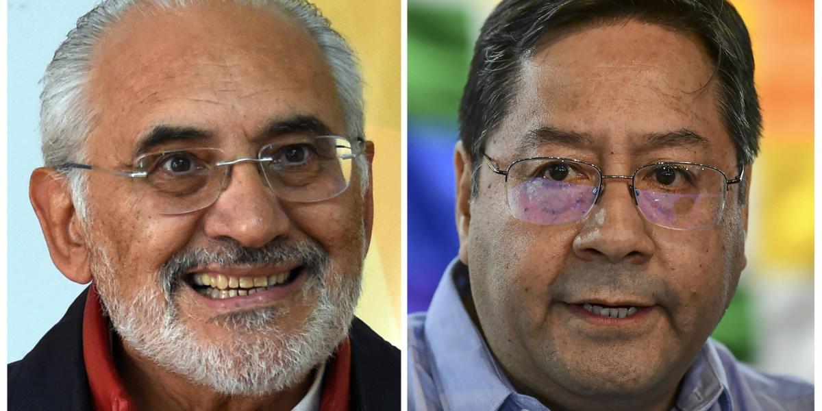 El centrista Carlos Mesa y el evista Luis Arce son los principales candidatos a las presidenciales en Bolivia.